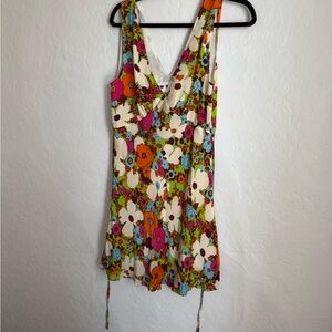 Wray Floral V-Neck Mini Dress